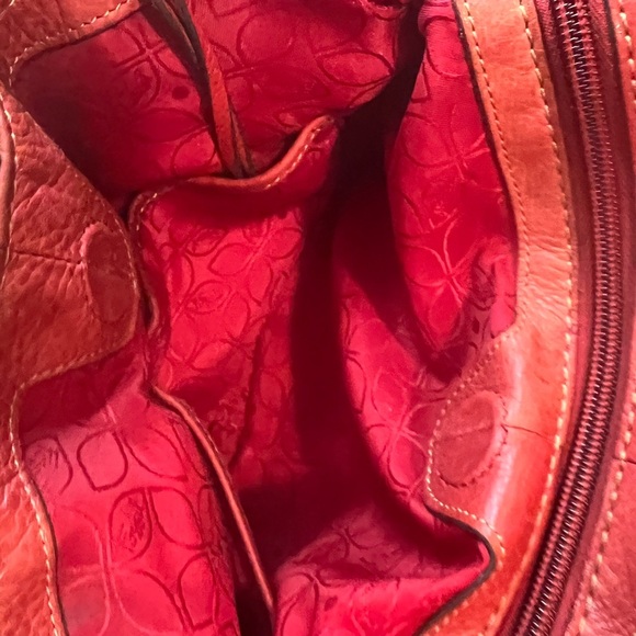 Fossil Red Leather Shoulder Bag with Slouchy Design - Picture 6 of 12
